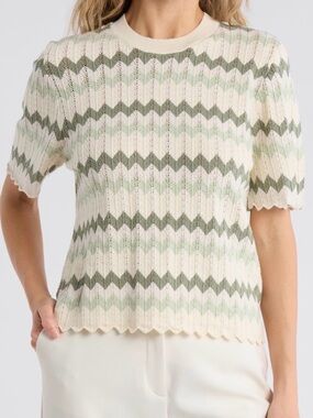 Adrianna Papell Chevron Sweater Top